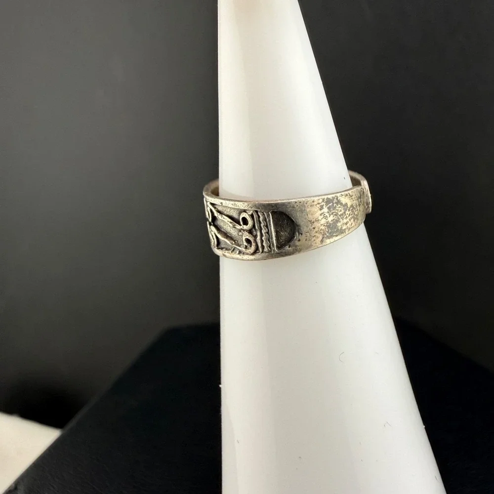 Vintage Signed Sterling Silver Toe Ring Size 2 Pinky